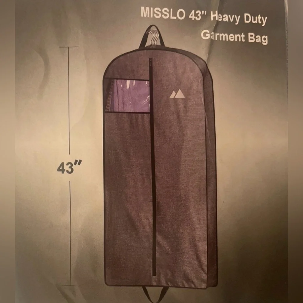 Misslo Gray Garment Storage Bag with Clear Window - Apparel Protector